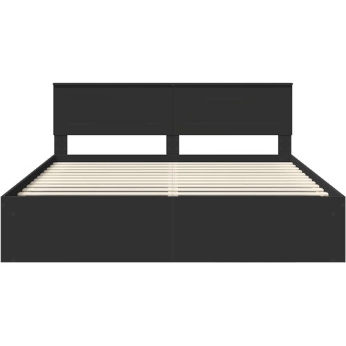  Krevetna konstrukcija Crna 180 x 200 cm Konstruirano drvo Slike