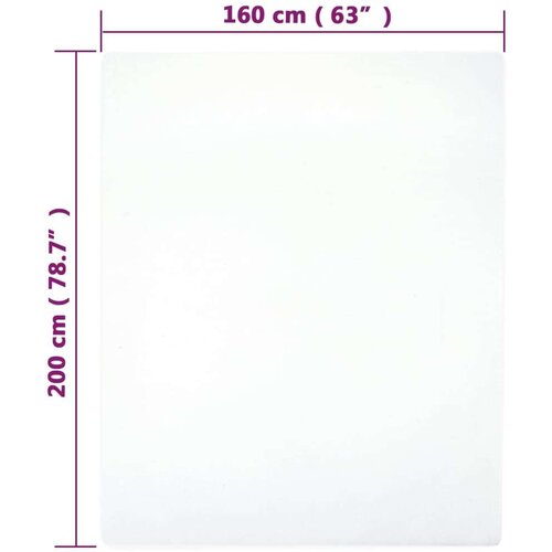 vidaXL Plahta s gumicom od žerseja bijela 160x200 cm pamučna Cijene