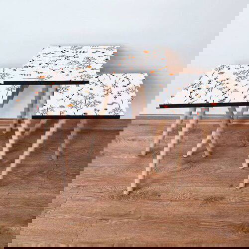 Hanah home 3Shp172 - White WhiteNavy BlueOrange Nesting Table (3 Pieces) Cene