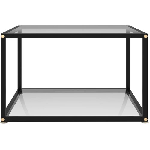 Maison Chic Klubska mizica - kavna mizica - Nizka mizica prozorna 60x60x35 cm kaljeno steklo, (21754635) Cene