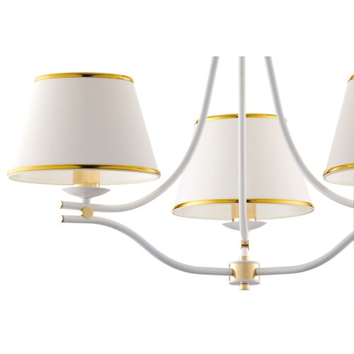 Jupiter 2085 - luster na lancu SAMBA 3xE27/15W/230V bela/zlatna Slike