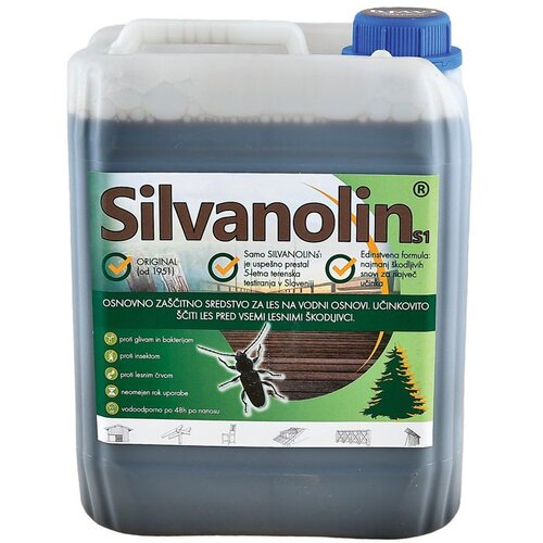SILVAPRODUKT Zaščitni premaz za les Silvanolin rjav (10 kg, ščiti pred delovanjem lesnih gliv, insektov in morskih škodljivcev, tudi za les, izpostavljen vremenski Cene