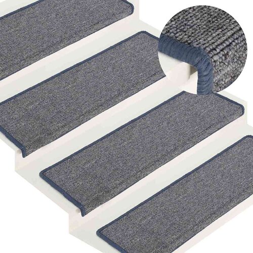  Prostirke za stepenice 15 kom 65x21x4 cm svijetlo sive i plave pravokutne rubove Cijene