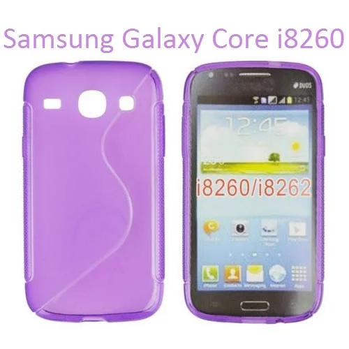  Gumijasti / gel etui S-Line za Samsung Galaxy Core i8260 - vijolični
