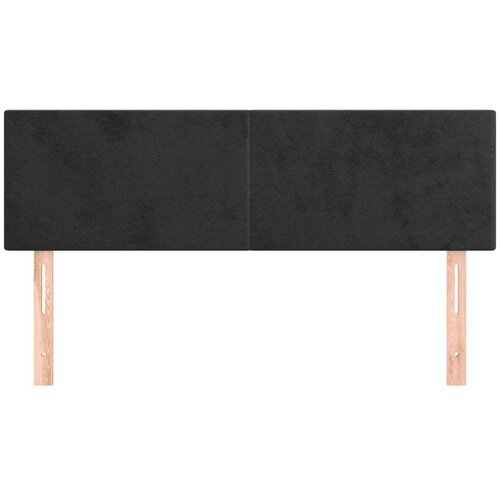  Uzglavlja 2 kom crna 72 x 5 x 78/88 cm bar&amp;scaron;unasta Slike