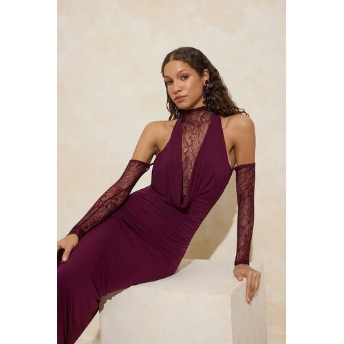 TRENDYOLMILLA ženska haljina TPRAW26AE00014, Plum-Purple Cene
