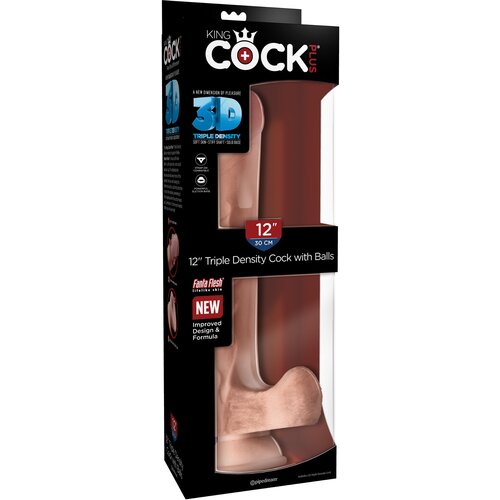 KING COCK PLUS dildo triple density with balls 12 Cene