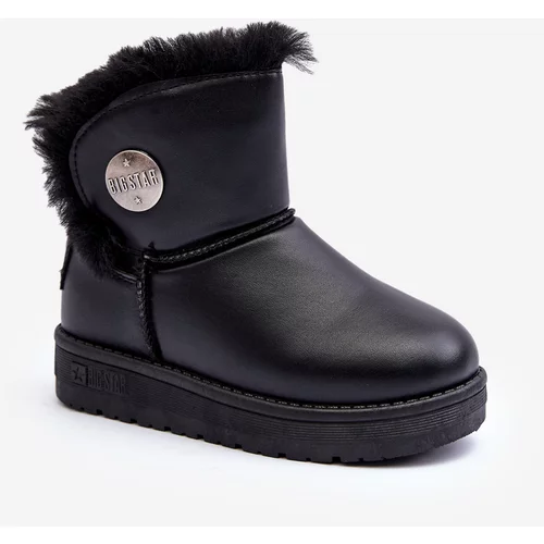 Big Star Children's snow boots with fur lining Black