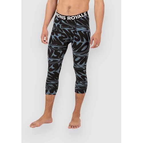 Mons Royale Merino Cascade Flex 3/4 Legging Funkcijske hlace signal lost goblin blue Cene