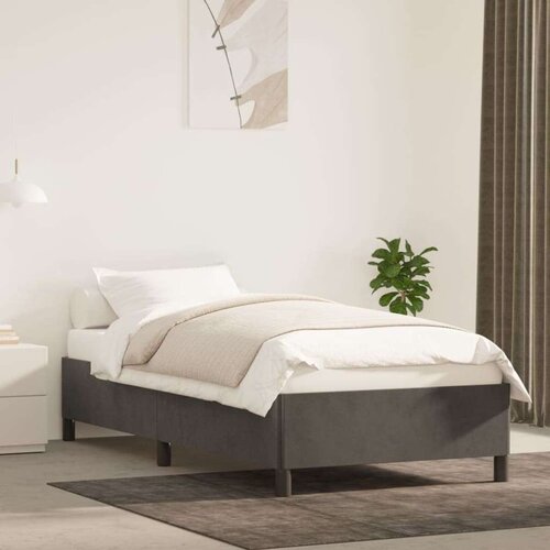  Posteljni okvir temno siv 100x200 cm žamet, (20723609) Slike