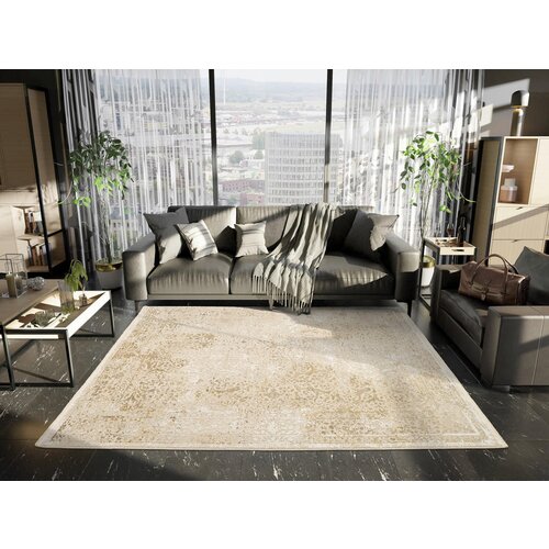 Dieter Knoll VINTAGE PREPROGA 140/200 cm tkano rumena Slike
