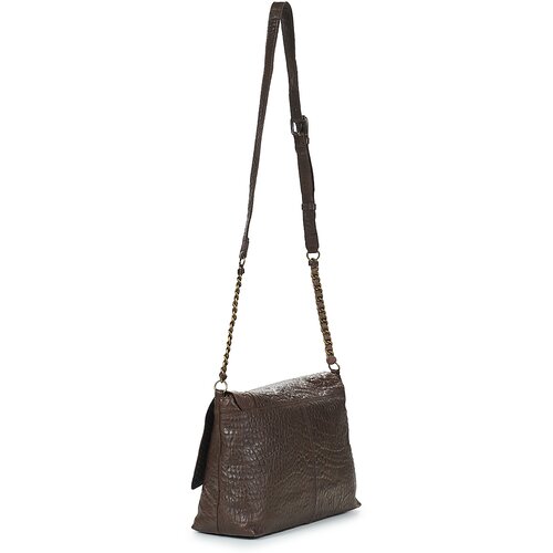 Pieces Torbe za čez ramo PCFELIZIA LEATHER LARGE CROSS BODY Kostanjeva Slike