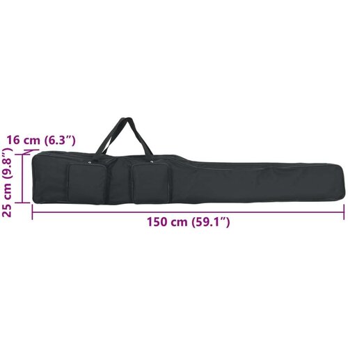  Torba za &amp;scaron;tap za pecanje crna 150 cm od tkanine Oxford Slike