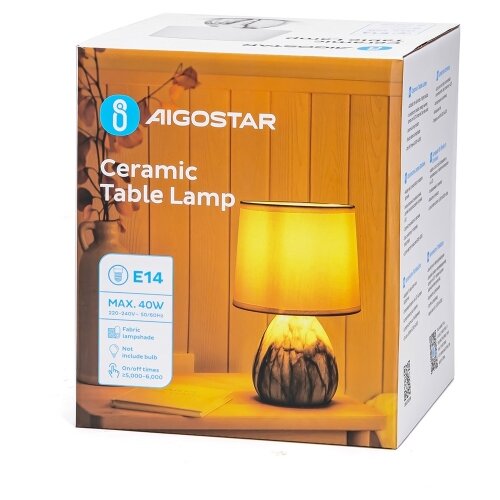 Aigostar Stona lampa 1xE14/40W/230V bela Slike