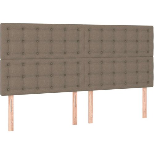  Krevet s oprugama i madracem smeđesivi 160x200 cm tkanina Slike