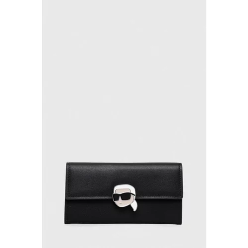 Karl Lagerfeld Kožni novčanik za žene, boja: crna