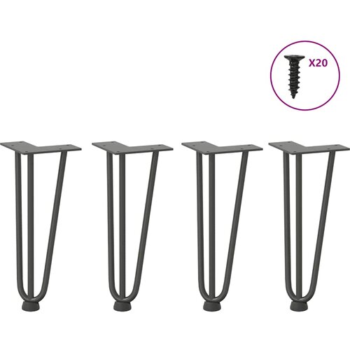 VidaXL Ukosnice noge za stol 4 kom antracit 30 cm čvrstog čelik Slike