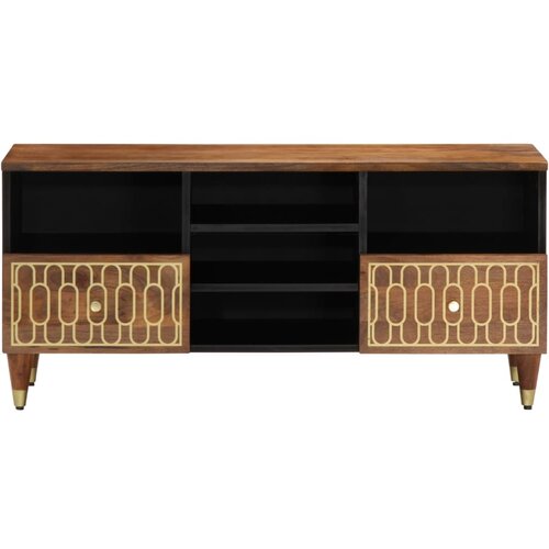 Maison Chic TV omarica - TV stojalo - Televizijska omarica 100x33x46 cm trden mangov les, (21700976) Slike