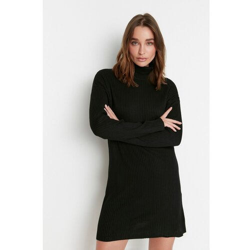 Trendyol Black Turtleneck Knitwear Dress Slike