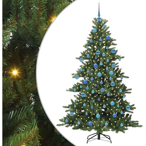 VidaXL Umjetno božićno drvce s nogom with LEDs s stalakom 180cm PVC Slike