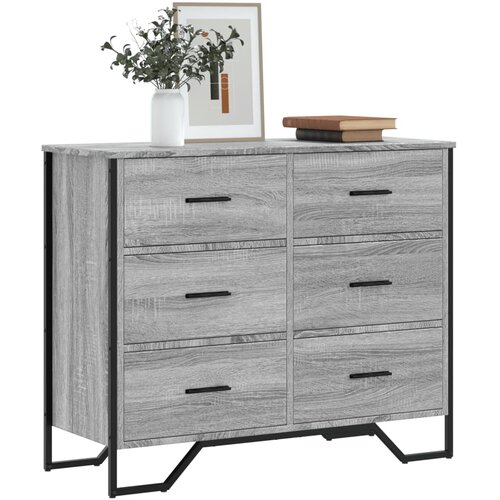 VidaXL Predalnik siva sonoma 91x35,5x74,5 cm inženirski les Slike