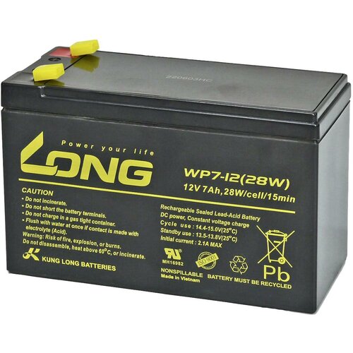 Long WP7-12 28W 12V 7Ah baterija za ups Slike