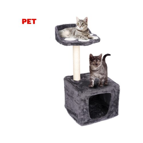 PET TOYS mačje drevo in praskalnik za mačke, 68x30x30cm, 2 nivoja, (21580276) Slike