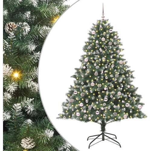 VidaXL Umjetno božićno drvce s stalakom Zelena 160 x 160 x 240 cm Slike