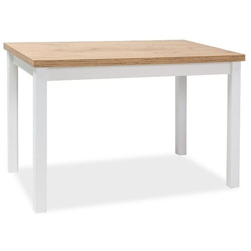  Stol ADAM 100x60 cm - laminirana ploča + MDF - hrast lancelot/bijeli Cene