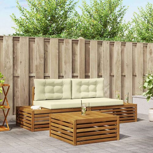  Set vanjskih sofa s jastukom 3 Komad Prirodna i krem Cene