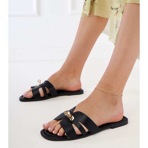 D/CEO Black wedge sandals with braided strap Ameliz Slike