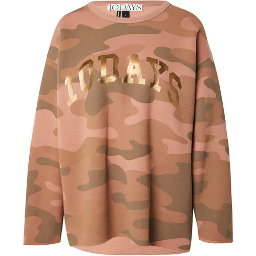 10Days Sweater majica smeđa / svijetlosmeđa / zlatna / roza