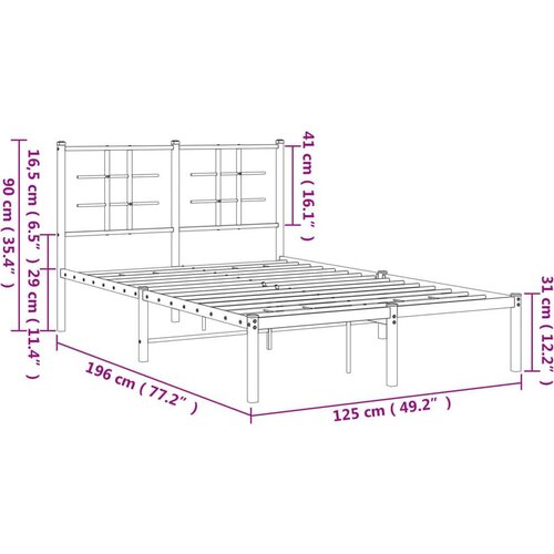  okvir za krevet s uzglavljem crni 120x190 cm Slike