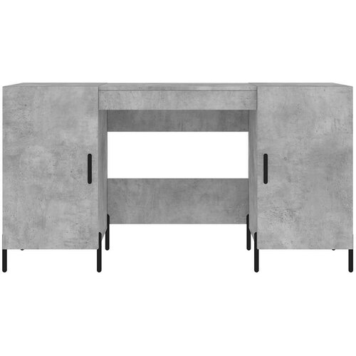  Radni stol boja betona 140 x 50 x 75 cm od konstruiranog drva Slike