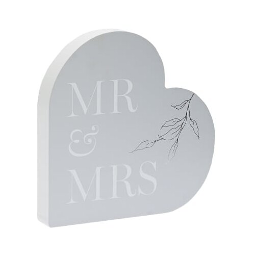 Widdop & Co. Amore - Dekoracija - Amore, Heart Mantel Plaque, Mr & Mrs Cene