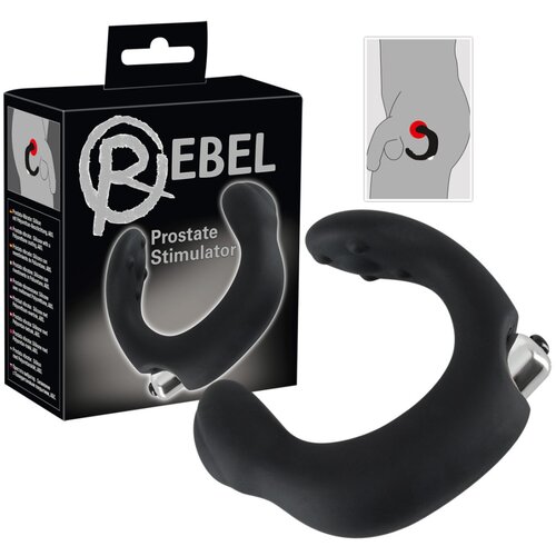 Rebel - zakrivljeni vibrator za prostatu (crni) Cijene