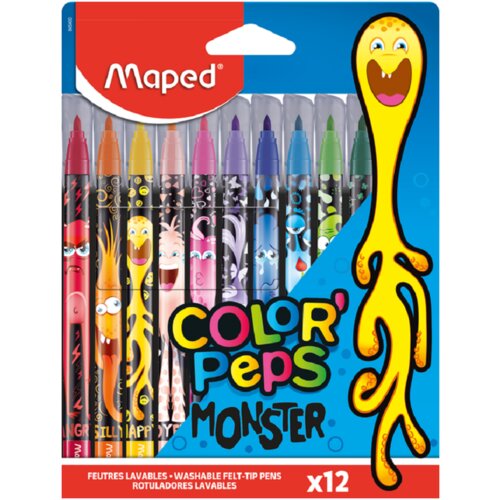 Maped Otro&scaron;ki flomastri Color'Peps Monster &ndash; 12 barv Cene
