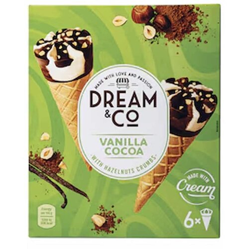 Dream&amp;amp;Co Slad.kakao/van.kornet 6x120ml multipak Slike