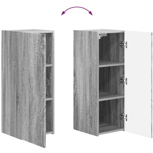  Set TV komoda Zidne 2 pcs Siva Sonoma Konstruirano drvo Slike