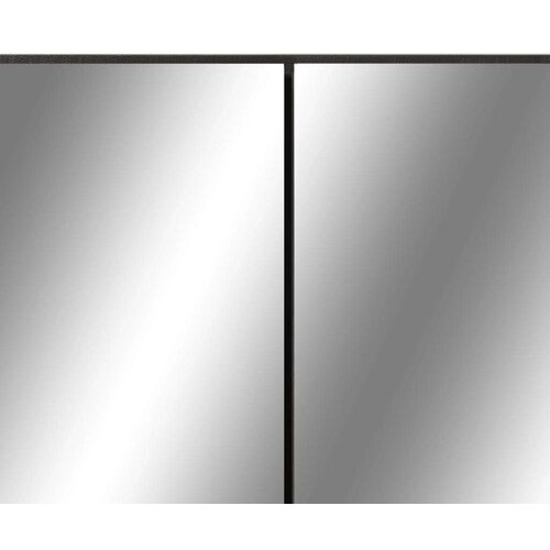 VidaXL lED kupaonski ormarić s ogledalom crni 80 x 15 x 60 cm MDF Slike
