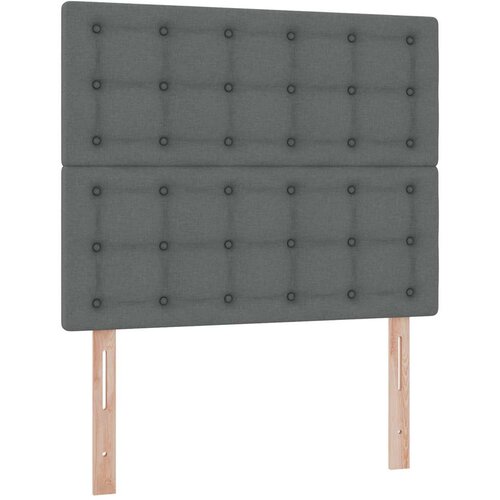  LED krevet za pohranu s madracem Tamnosiva 120 x 200 cm Tkanina Slike