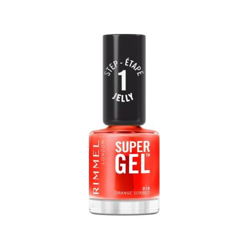 Rimmel London Super Gel STEP1 lak za nokte 12 ml nijansa 018 Orange Sorbet Cijene