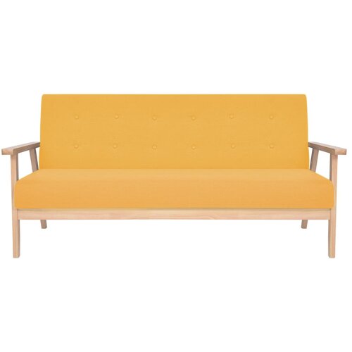 Maison Chic kavč - Sofa - Kanape trosed iz blaga rumene barve, (21726569) Cene