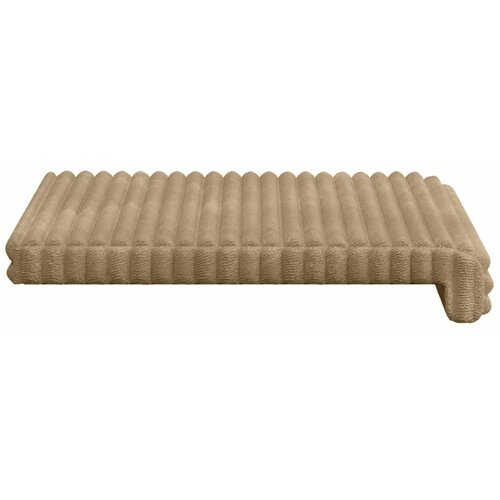  Jastučić za klupu 2 kom. Pli&amp;scaron;ani kord Sivosmeđa Dubina 35 cm - Sivosmeđa 2 Slike