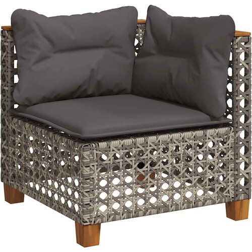  7-dijelni set vrtnih sofa sivi od poliratana Siva 63.5 x 63.5 x 62 cm Slike
