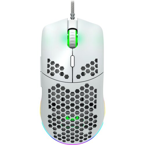 Canyon CANYON,Gaming Mouse with 7 programmable buttons, Pixart 3519 optical sensor, 4 levels of DPI and up to 4200, 5 million times key life, 1.65m Ultraweave cable, UPE feet and colorful RGB lights, White, size:128.5x67x37.5mm, 105g Cijene