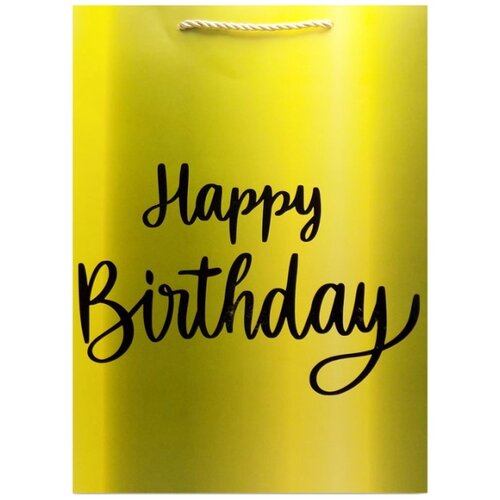  KESA UKRASNA XL 30x41.5x12 OP1704 HAPPY BIRTHDAY ZLATO WY Slike
