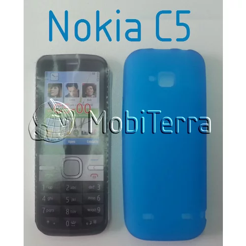  Gumijasti / gel etui Matte za Nokia C5 - modri
