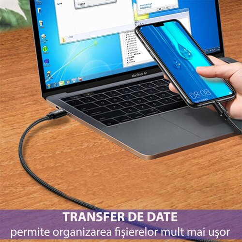 Yesido podatkovni kabel (CA-56) - Type-C na Lightning, 18W, 2.4A, 1.2m - črn Slike