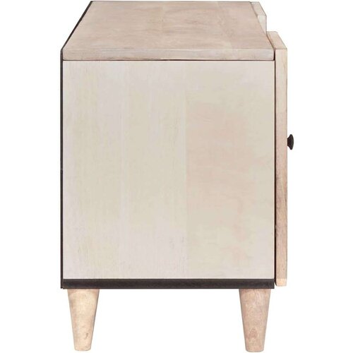 VidaXL tv ormar s ladicama bijelo 105 x 33 x 46 cm masivno drvo manga Slike